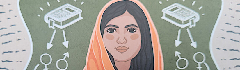 Ausschnitt des Covers der Biografie „Wer ist Malala Yousafzai“ von Dinah Brown