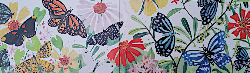Ausschnitt einer Innenseite des Sachbuch für Kinder „Mein Pop-up-Buch zum Staunen: Wo kommst du her, kleiner Schmetterling?“