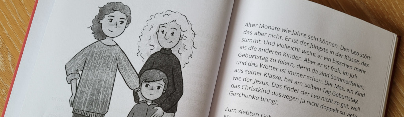 Ausschnitt einer Innenseite des Kinderbuches „Oma kommt zurück“ von Sabine Wolfgang