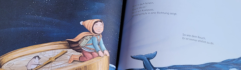 Ausschnitt einer Innenseite des Bilderbuches „Welcher Weg ist meiner“ von Britta Sabbag und Igor Lange