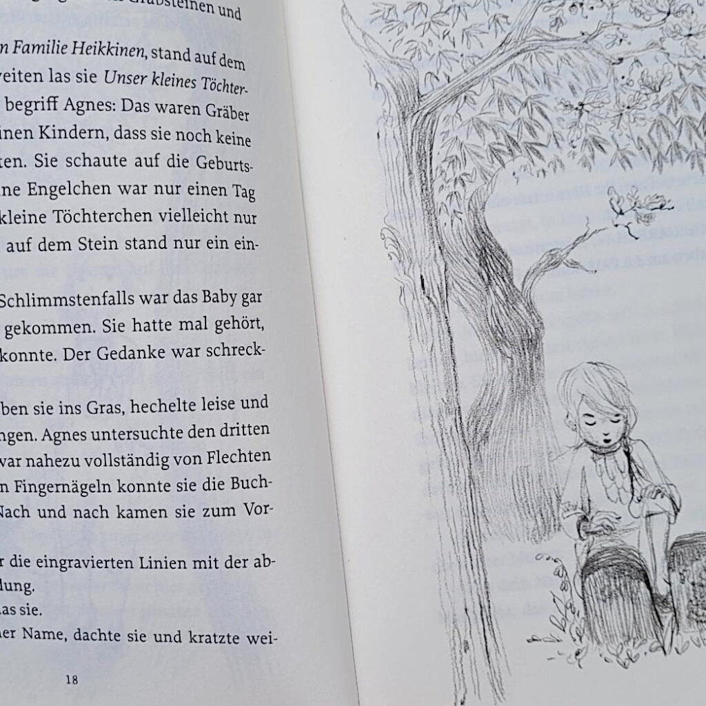 Ausschnitt einer Innenseite aus dem Kinderbuch „Agnes und der Traumschlüssel“ von Tuutikki Tolonen