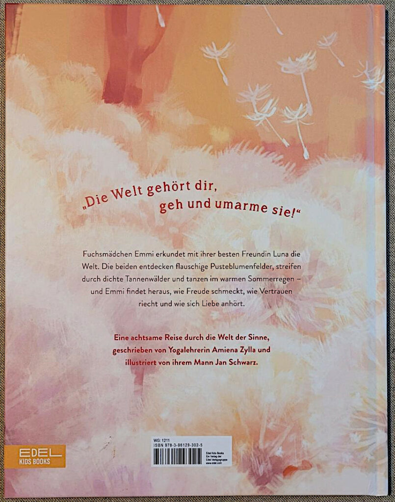 Rückseite des Bilderbuches „So hört sich Liebe an“ von Amiena Zylla und Jan Philipp Schwarz