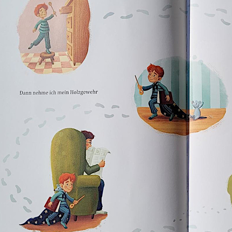 Ausschnitt aus dem Vorlesebuch "Im Bilderbuchland" von Robert Louis Stevenson mit Bildern von Susanna Hatkemper