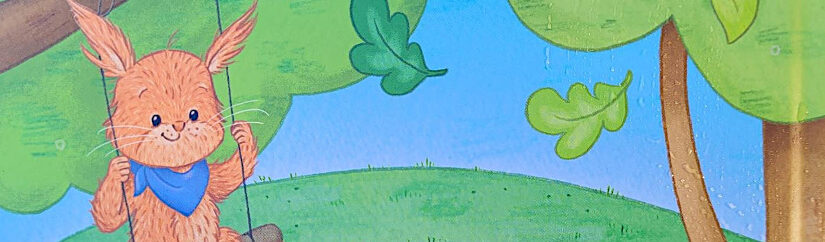 Ausschnitt der Rückseite des Kinderbuches „Pepino Rettungshörnchen: Alarm im Park“ von Irmgard Kramer und Nora Paehl