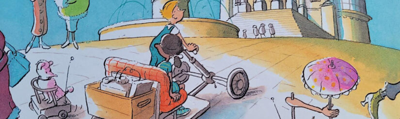 Ausschnitt der Rückseite des Kinderbuches „Jakob und der Berg der vergessenen Dinge“
