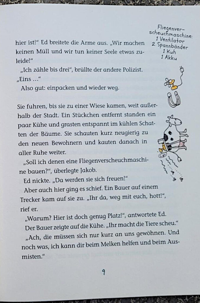 Eine Innenseite des Kinderbuches „Jakob und der Berg der vergessenen Dinge“ von Mirjam Oldenhave und Rick Haas